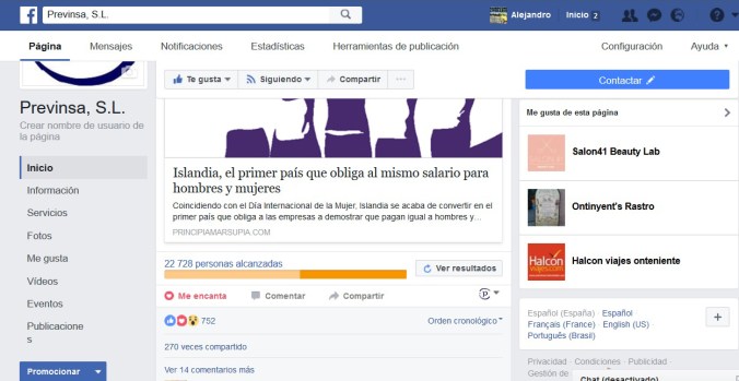 facebook previnsa